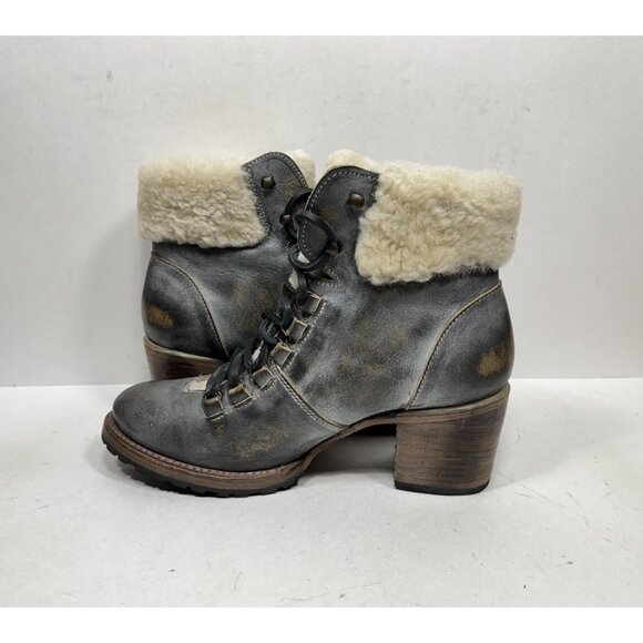 Freebird By Steven Norway Silver Winter Boots Fur Sheep Size Women’s Size 11 - Picture 5 of 9